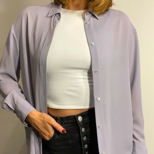 Aritzia Lilac Button Down Blouse - Size L